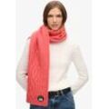 Strickschal SUPERDRY "CABLE LUXE KNIT SCARF", Damen, cord pink, Strick, Materialmix, unifarben, casual, Modetücher