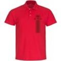 multifanshop Poloshirt - St. Pauli - Streifen - Druck braun - Polo