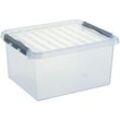 Kunststoff-Box Q-Line 36 l mit Deckel transparent Aufbewahrungsbox Kiste - Sunware