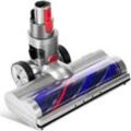 Bürste kompatibel für Dyson V7, V8, V10, V11, V15 Staubsauger, Bürste mit 4-LED Scheinwerfern, Flexibler Rotation und Ersatzrollen