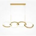 Maytoni Node Moderne 4-flammige Pendel-Deckenleuchte Gold Integrierte LED 3000K