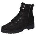 Schnürstiefelette WALDLÄUFER "HANAKO" Gr. 5 (38), schwarz (schwarz uni) Damen Schuhe Schnürboots, Komfortboots, mit zwei Reißverschlüsse, H-Weite