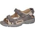 Trekkingsandale WALDLÄUFER "Herki" Gr. 4,5 (37,5), beige (taupe, hellbeige), Damen, Nubukleder, Schuhe, Outdoorschuh, Sommerschuh, Keilabsatz, mit Leder-Innensohle, H-Weite