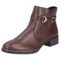 Stiefelette RIEKER Gr. 36, lila (marrone) Damen Schuhe Business-Stiefelette, Boots, mit Innenreißverschluss, schmale Form