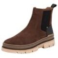 Chelseaboots RIEKER EVOLUTION Gr. 40, braun (dunkelbraun), Herren, Leder, unifarben, Schuhe, Schlupfboots, Stiefelette mit praktischem Innenreißverschluss