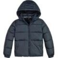 Daunenjacke TOMMY HILFIGER "ESSENTIAL DOWN JACKET", Jungen, Gr. 80, blau (desert sky), Web, Obermaterial: 100% Polyester. Futter: 100% Polyester. Wattierung: 70% Daunen, 30% Federn, casual, relaxed fit, Langarm elastischer Bund, Jacken, Baby bis 2 Jahre; mit Logo-Patch und Flaglabel