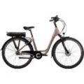 E-Bike SAXONETTE "City Plus" E-Bikes Gr. 45cm, 28 Zoll (71,12cm), goldfarben (champagner) Pedelec, Elektrofahrrad für Damen u. Herren