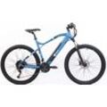 E-Bike TELEFUNKEN "Aufsteiger M923" Gr. 52, blau, E-Bikes, 52cm, 27,5 Zoll (69,85cm), Pedelec, Elektrofahrrad für Damen u. Herren, MTB