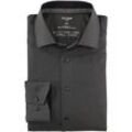 Businesshemd OLYMP "Luxor 24/Seven modern fit", Herren, Gr. 43, N-Gr, grün (oliv), Obermaterial: 64% Baumwolle, 27% Polyester, 9% Elasthan, Langarm, Hemden