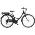 E-Bike TEUTOBURG "Senne" Gr. 45, schwarz (nachtschwarz), E-Bikes, 45cm, 28 Zoll (71,12cm), Pedelec, Elektrofahrrad für Damen u. Herren