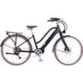 E-Bike EGO MOVEMENT "Classic 25 Cleopatra Trapez 45 cm Schwarz 28"" E-Bikes Gr. 45cm, 28 Zoll (71,12cm), schwarz Pedelec, Elektrofahrrad für Damen u. Herren