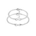 Schmuckset ELLI "Mutter Kind Set Infinity Endlos Symbol 925 Silber" Schmuck-Sets Gr. OneSize, silberfarben (silber) Damen