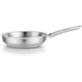 Bratpfanne FISSLER "Fissler Pure Collection Pfanne 20cm", silber (silberfarben), Pfannen, Ø 24cm + Höhe 10cm Superthermic Boden, backofengeeignet (bis 230C), Made in Germany