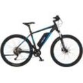 E-Bike FISCHER FAHRRAD "MONTIS 2.1 418" Gr. 48, schwarz (graphitschwarz), E-Bikes, 48cm, 27,5 Zoll (69,85cm), Pedelec, Elektrofahrrad für Damen u. Herren, MTB