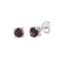 Paar Ohrstecker VIVANCE "925-Sterling Silber rhodiniert Amethyst" Ohrringe Gr. ONE-SIZE, Silber 925 (Sterlingsilber), weiß (weiß, lila) Damen