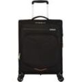 Weichgepäck-Trolley AMERICAN TOURISTER "SUMMERFUNK, 55 cm" Gr. B/H/T: 40 cm x 55 cm x 23 cm 43 l, schwarz (black) Koffer Handgepäck Reisekoffer Trolley TSA-Zahlenschloss Volumenerweiterung