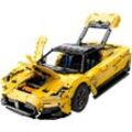 Konstruktions-Spielset JAMARA "Maserati MC20 1:8 gelb Bricks" Spielbausteine gelb Kinder Maßstab 1:8, offiziell lizensiert