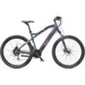 E-Bike TELEFUNKEN "Aufsteiger M922" Gr. 48, grau (graphit, grau), E-Bikes, 48cm, 27,5 Zoll (69,85cm), Pedelec, Elektrofahrrad für Damen u. Herren, MTB