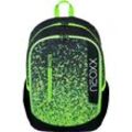 Schulrucksack NEOXX "Flow, Pixel in my mind" Gr. B/H/T: 28cm x 42,5cm x 18cm, schwarz (pixel my mind), Kinder, Polyester, Rucksäcke, teilweise aus recyceltem Material