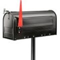 Briefkasten BURG WÄCHTER "U.S. Mailbox", schwarz, B:480mm H:220mm T:170mm, Stahl, Briefkästen, mit großem Fassungsvermögen