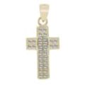 Ketten-Anhänger ADELIA´S "Damen Anhänger Kreuz aus 925 Silber mit Zirkonia", gold, Schmuckanhänger, Damen