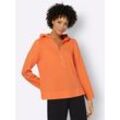 Schlupfbluse CASUAL LOOKS, Damen, Gr. 36, orange, 100% Baumwolle, unifarben, V-Ausschnitt, Langarm, Blusen