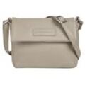 Umhängetasche BRUNO BANANI, Damen, Gr. B/H/T: 19cm x 15cm x 5cm onesize, beige, Leder, unifarben, leicht glänzend, Taschen, echt Leder