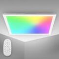 LED Deckenleuchte B.K.LICHT "BK_DP1370 RGB LED-Panel, Farbtemperatur stufenlos einstellbar, Dimmbar" Lampen weiß 7 RGB-Farben, Ultra Flach, mit Fernbedienung, 45x45x4,2 cm