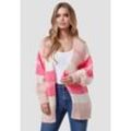 Strickjacke DECAY rosa Herren Strickjacken mit trendigen Streifen