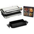 Kontaktgrill TEFAL "OptiGrill 4in1 XL GC784D", silber, B:29,8cm H:41,2cm T:50,7cm, Kontaktgrill_Standgrill_Tischgrill_Teppanyakigrill, Topseller