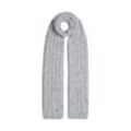 Strickschal TOMMY HILFIGER "TH TIMELESS SCARF" grau (light grey melange) Damen Modetücher mit Monogramm-Emblem