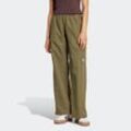 Sporthose ADIDAS ORIGINALS "ESS WOVEN CARGO" Gr. L, N-Gr, grün (olive strata) Damen Hosen