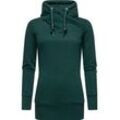 Sweatshirt RAGWEAR "Neska" Gr. 4XL (48), grün (dunkelgrün) Damen Sweatshirts modischer Longsleeve Pullover mit hohem Kragen