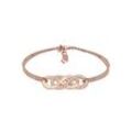 Armband ELLI "Infinity Liebe Kristalle 925 Silber", rosa (rosegold, weiß), Armbänder, Damen, 16cm,mit Steinen, Silber 925 (Sterlingsilber)