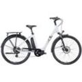 E-Bike HUSQVARNA E-BICYCLES "E-Citybike Eco City 1" Gr. 48, grau (light matt), E-Bikes, 48cm, 28 Zoll (71,12cm) Pedelec, Elektrofahrrad für Herren u. Damen, tiefer Einstieg