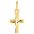 Kreuz-Anhänger AMOR "9218479", gold (gelbgoldfarben), Schmuckanhänger, Damen, Gelbgold 585, 0,26 g, Made in Germany