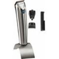 Bartschneider WAHL "9818-116 Stainless Steel" Haarschneider silberfarben (silberfarben/schwarz) Vollmetallschneidsatz