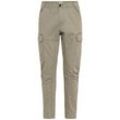 Cargohose CAMEL ACTIVE Gr. 34, Länge 32, grün (khaki) Herren Hosen mit seitlichen Taschen und Stretch