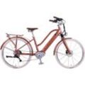 E-Bike EGO MOVEMENT "Classic 25 Cleopatra Trapez 45 cm Bronze 28"" E-Bikes Gr. 45cm, 28 Zoll (71,12cm), braun (bronzefarben) Pedelec, Elektrofahrrad für Damen u. Herren