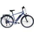 E-Bike HAWK BIKES "eTrekking Gent" Gr. 50, blau, E-Bikes, 50cm, 28 Zoll (71,12cm), Pedelec, Elektrofahrrad für Herren