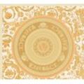 Vliestapete VERSACE "Wallpaper Versace 5 Floral Design", weiß (goldfarben weiß), B:0,7m H:0,01m L:10,05m, Vlies, Vinyl, Tapeten, Designertapete auffallende Fliesen-Tapete Tapeten Wohnzimmer modern