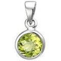 Ketten-Anhänger JOBO "Anhänger mit Peridot", silber (silber 925, hellgrün), Schmuckanhänger, Damen, Silber 925 (Sterlingsilber), 925 Silber