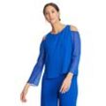 Shirtbluse VERA MONT "Vera Mont Blusenshirt schulterfrei" Gr. 40, blau (bright lapis) Damen Blusen