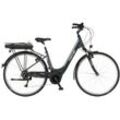 E-Bike FISCHER FAHRRAD "CITA 1.5 522 44" Gr. 44, grau (schwarz matt), E-Bikes, 44cm, 28 Zoll (71,12cm), Pedelec, Elektrofahrrad für Damen u. Herren