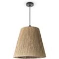 Pendelleuchte PACO HOME "VORGU" Lampen Gr. Ø 38cm H: 35cm, braun E27 Pendelleuchte Papier Boho Rattan Optik Natur Deckenlampe Vintage