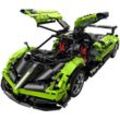 Konstruktions-Spielset JAMARA "Pagani Huayra BC 1:8 grün Bricks", grün, Spielbausteine, Kinder, Kunststoff, im Maßstab 1:8, offiziell lizensiert