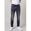 Slim-fit-Jeans BLEND "Jet Multiflex" Gr. 33, Länge 32, schwarz (washed schwarz) Herren Jeans