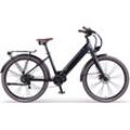 E-Bike EGO MOVEMENT "City 25 Julia Wave 45 cm Schwarz 28"" E-Bikes Gr. 45cm, 28 Zoll (71,12cm), schwarz Pedelec, Elektrofahrrad für Damen u. Herren