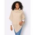 Poncho CASUAL LOOKS, Damen, Gr. 2, beige (elfenbein, ecru, meliert), 100% Polyacryl, meliert, ohne Ärmel, Jacken