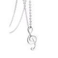 Silberkette COLLEZIONE ALESSANDRO "Music" Gr. one size, Silber 925 (Sterlingsilber), silberfarben (silbern) Damen Halsketten mit Notenschlüssel 925 Sterling Silber